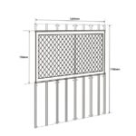 DODATKI ZA KOVINSKE HIŠKE GLOBEL KOMPLET OKEN 2 ANTRACIT 124 X 75 X 178 CM (WLPE) - slika 4